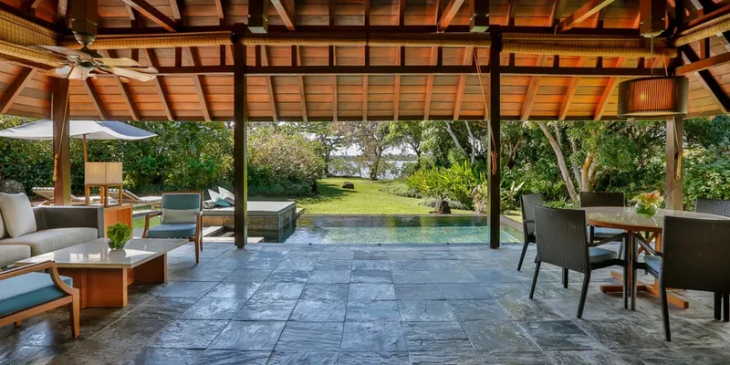 Luxury terrace with sea view in Mauritius