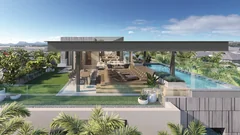Vaste terrasse en toiture et piscine privée à Mont Choisy La Réserve