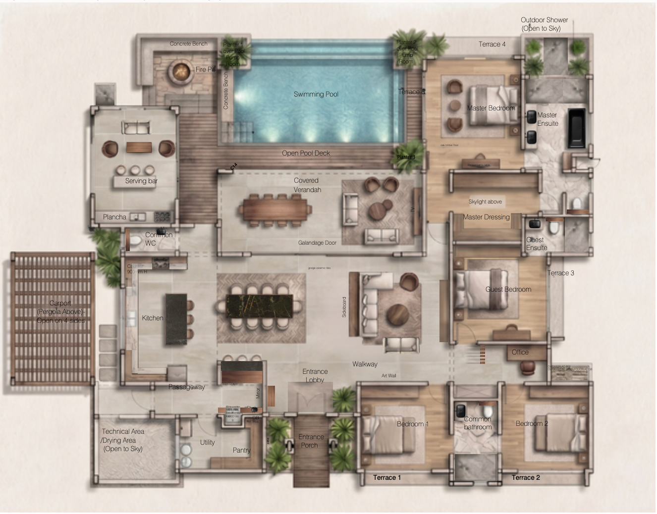 Villa M04 floorplan
